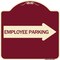 Signmission Employee Parking With Right Arrow Heavy-Gauge Aluminum Architectural Sign, 18" x 18", BU-1818-24398 A-DES-BU-1818-24398 - alternate 1